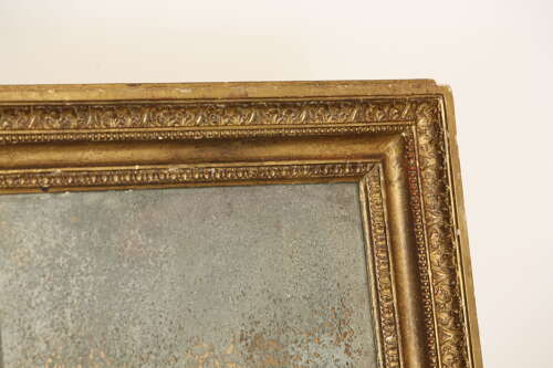 19th Century French Distressed Giltwood Mirror, circa 1870