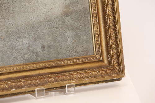 19th Century French Distressed Giltwood Mirror, circa 1870