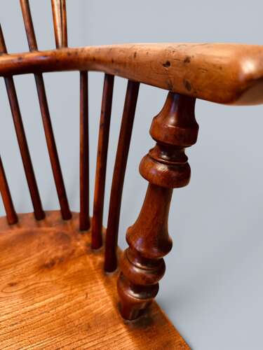 WINDSOR LOW BACK ARMCHAIRS, PAIR IN YEW, GABBITASS STYLE C1840