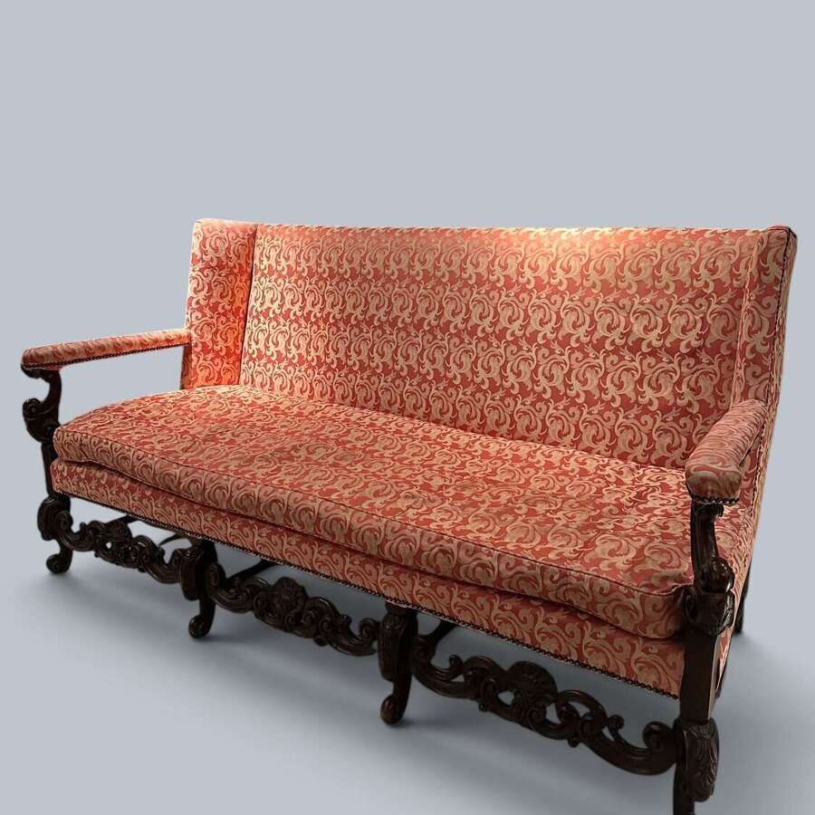 LOUIS XIV STYLE SOFA IN WALNUT C1890