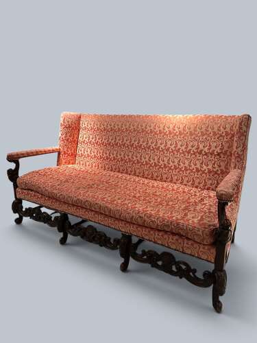 LOUIS XIV STYLE SOFA IN WALNUT C1890
