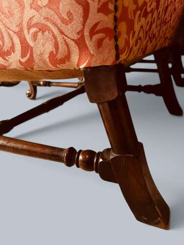 LOUIS XIV STYLE SOFA IN WALNUT C1890