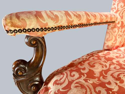 LOUIS XIV STYLE SOFA IN WALNUT C1890