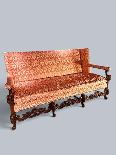 LOUIS XIV STYLE SOFA IN WALNUT C1890