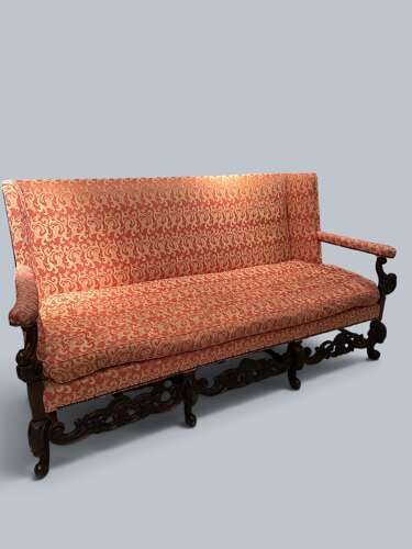 LOUIS XIV STYLE SOFA IN WALNUT C1890