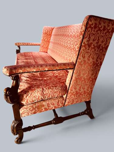LOUIS XIV STYLE SOFA IN WALNUT C1890