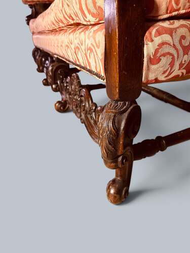 LOUIS XIV STYLE SOFA IN WALNUT C1890