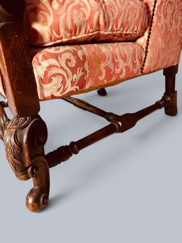LOUIS XIV STYLE SOFA IN WALNUT C1890